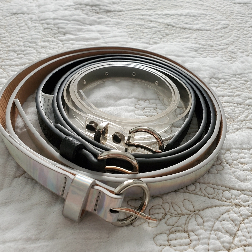 SOLD - Set of 3 Skinny Belts